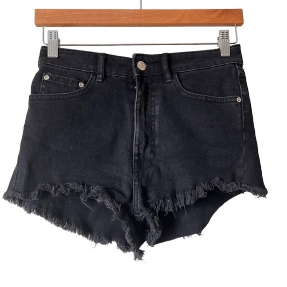 Zara High-Waisted Mom Fit Denim Shorts Size 4 - Picture 4 of 6
